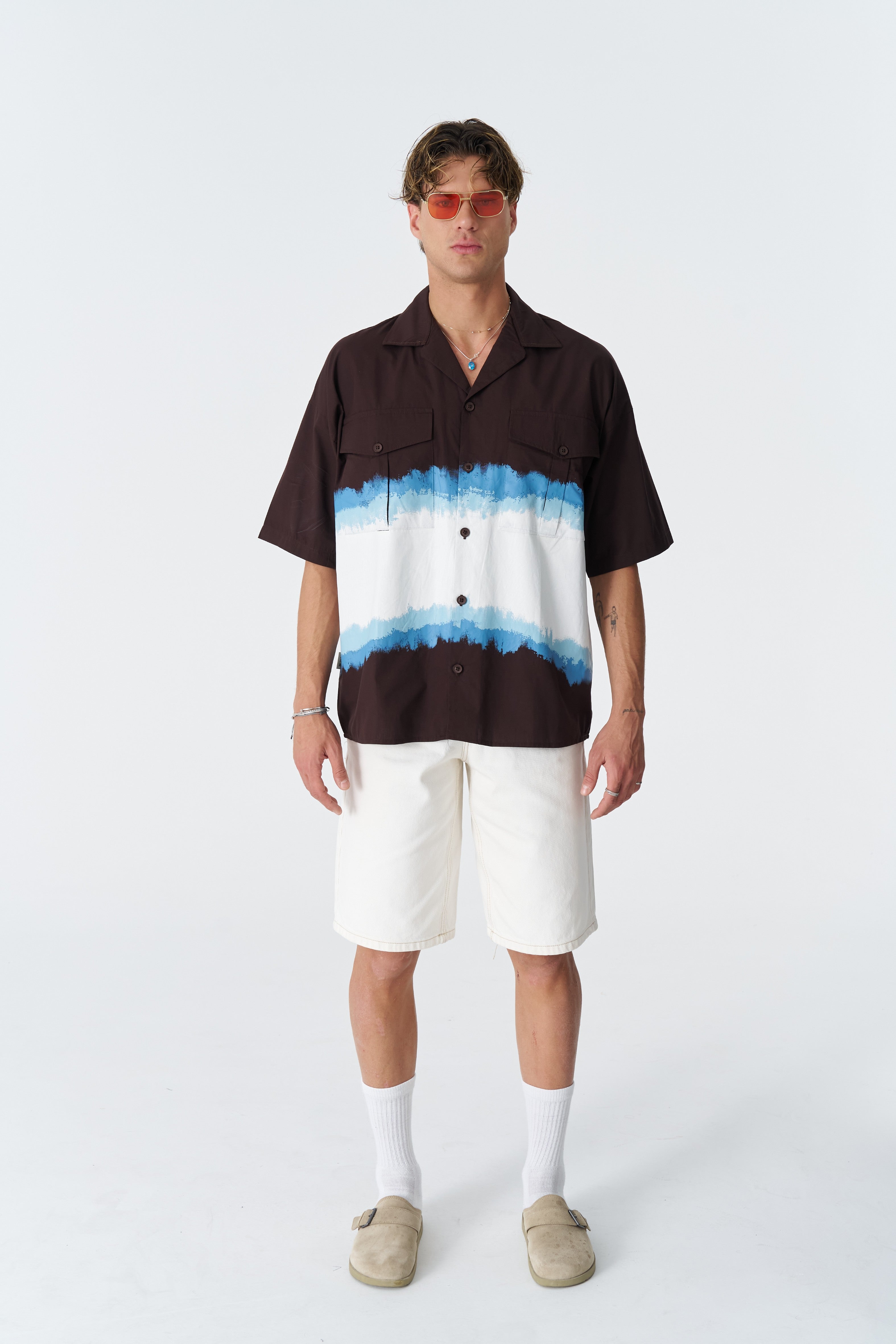 T-shirt Surdimensionné Unisexe Saw Urbanity - Motif Artistique Patch Cousu, 100% Coton, Streetwear Urbain - 3