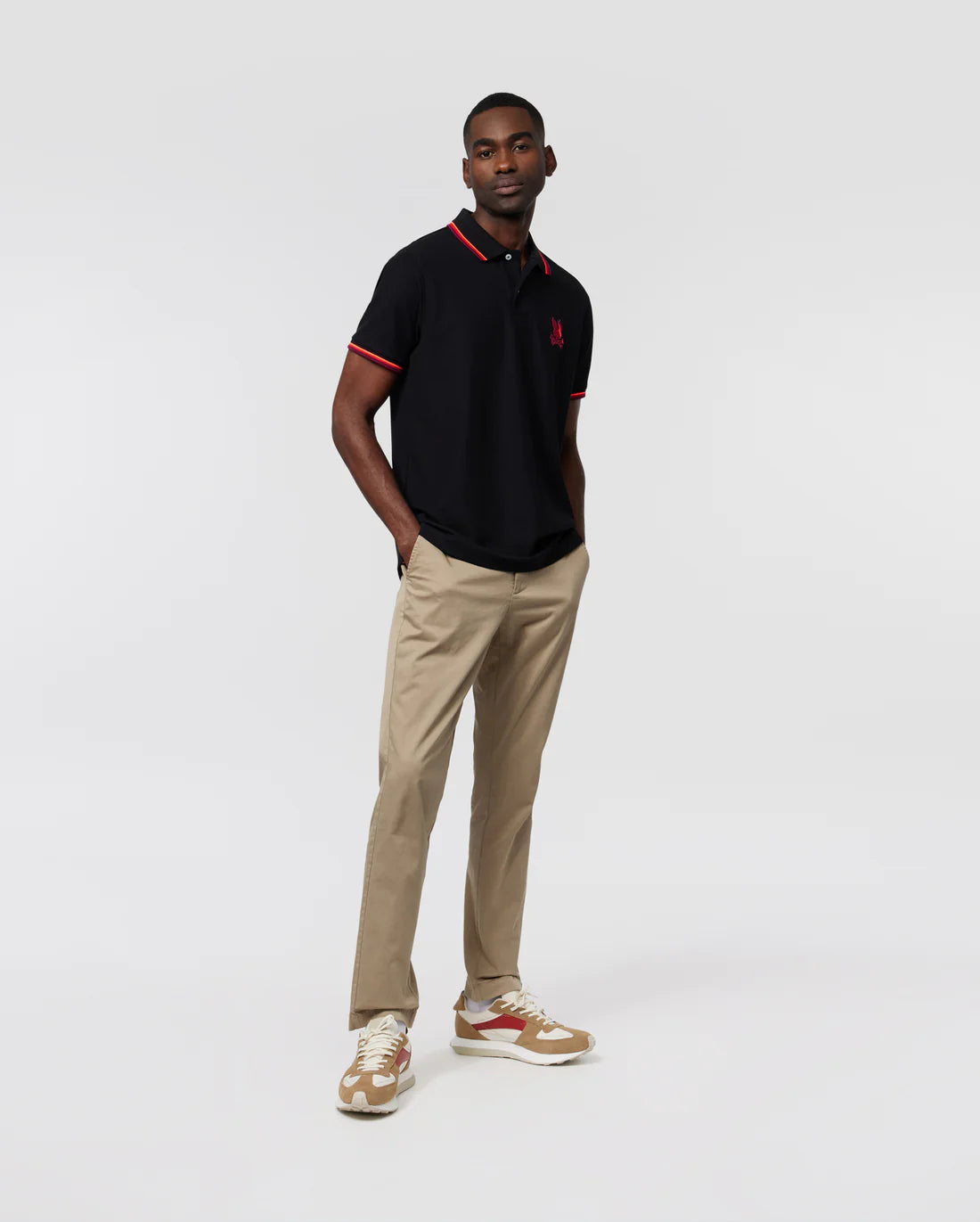 Psycho bunny top black polo