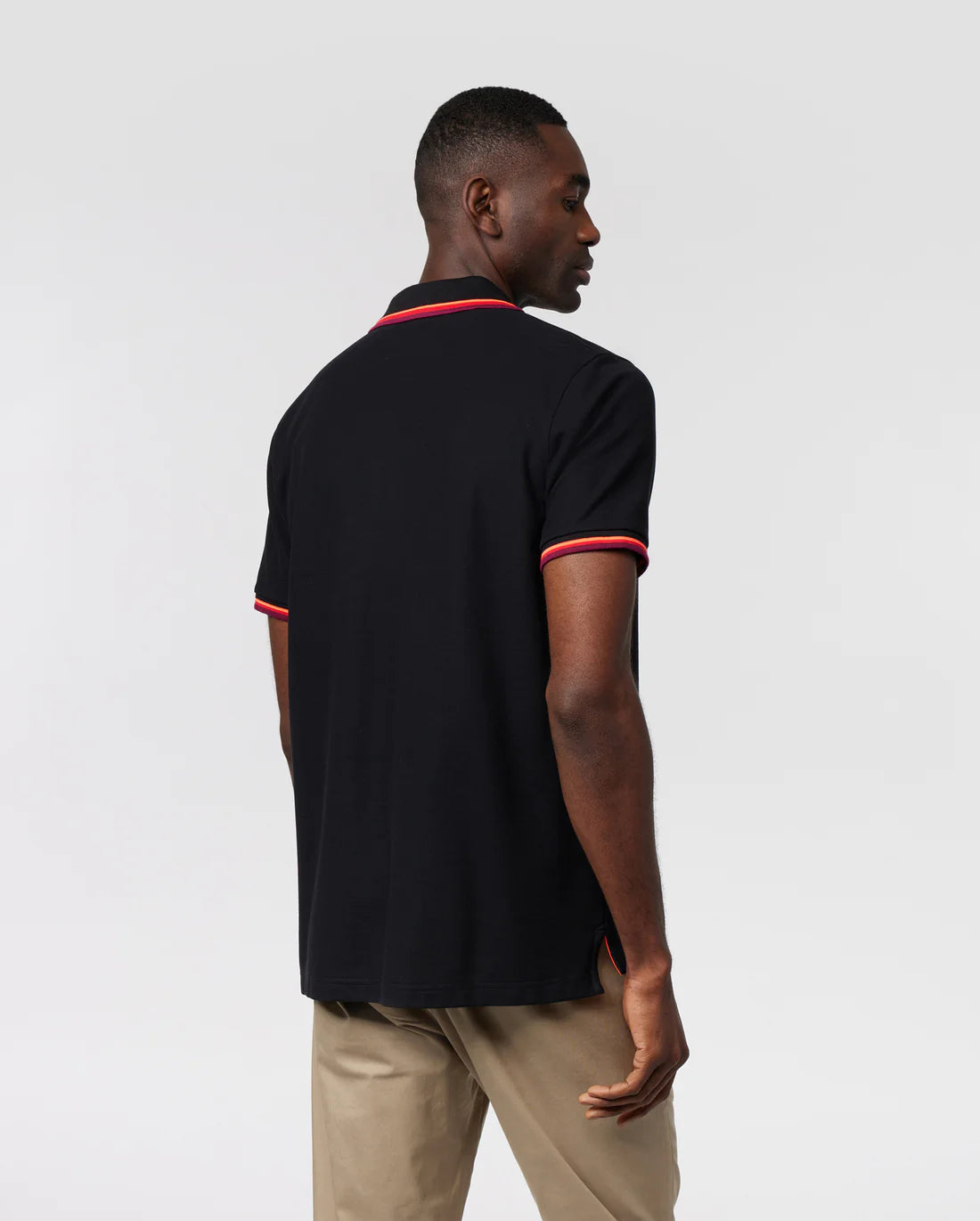 Black apple top polo shirt